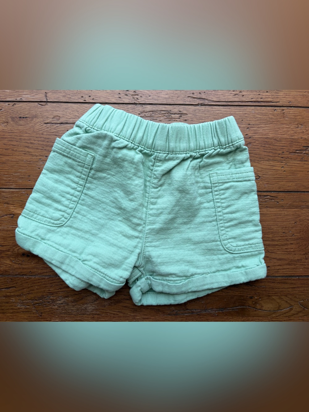 Light green Cotton shorts